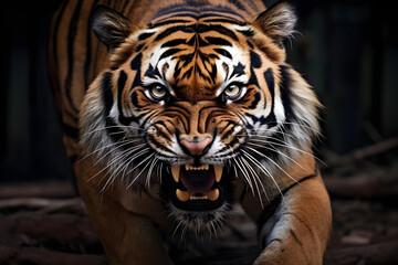 portrait of a bengal tiger. 