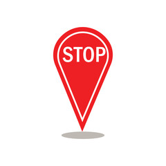 Simple red stop symbol Vector illustration EPS10