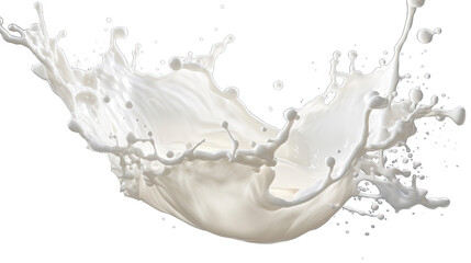 Milk Splash on transparent