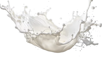 Fototapeten Milk Splash on transparent © MSTSANTA