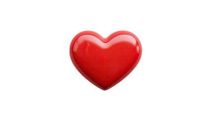 Red love heart transparent background