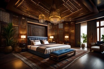 luxury ethnic bedroom.