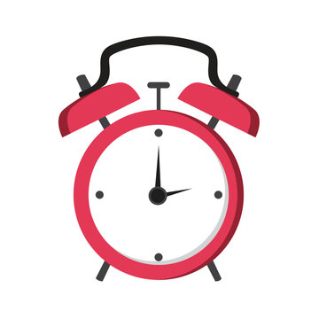 Illustration of a flat design alarm clock