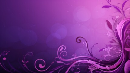 Fototapeta na wymiar purple floral background in swirls and flourishesstyle art with space for you text and graphics