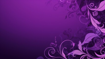 Fototapeta na wymiar purple floral background in swirls and flourishesstyle art with space for you text and graphics