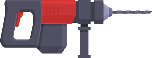 Repair electric hammer icon cartoon vector. Object equipment. Saw machine tool