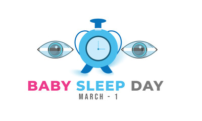 Baby Sleep Day. background, banner, card, poster, template. Vector illustration. 