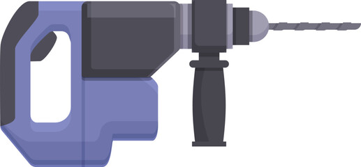 Machine electric hammer icon cartoon vector. Work house. Hand collection