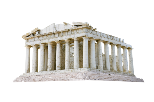 Parthenon the ancient Greek temple isolated png