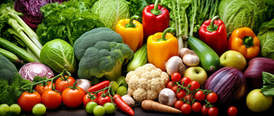 Freshly harvested organic vegetables. Safe and secure agricultural products. Concept for vegetarian...