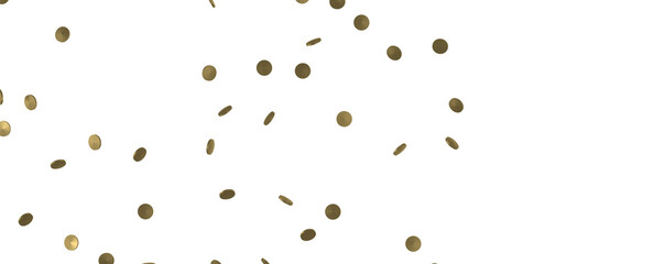 Golden Rainfall: Astonishing 3D Illustration of Golden Confetti Shower