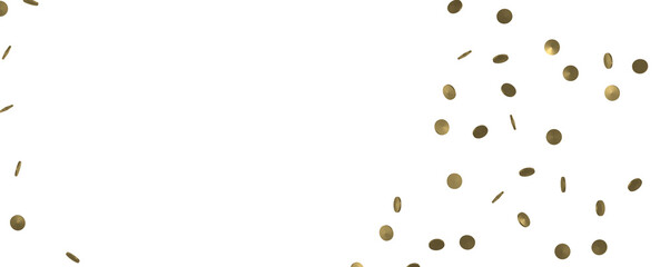 Radiant Festivity: Spectacular 3D Illustration Showcasing Radiating Gold Confetti