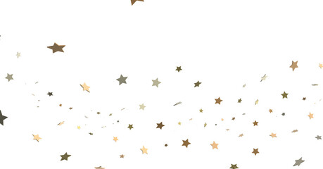 Twinkling Christmas Trail: Exquisite 3D Illustration of Falling Festive Starry Traces