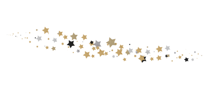 Celestial Christmas Symphony: Enthralling 3D Illustration of Falling Holiday Starbursts