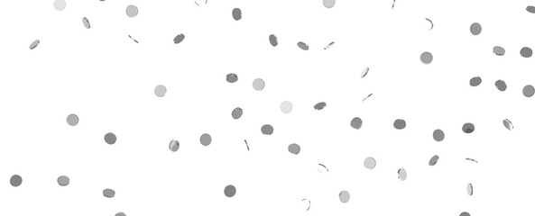 Radiant Festivity: Spectacular 3D Illustration Showcasing Radiating silver Confetti