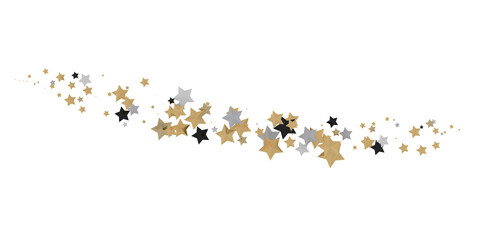 Enchanted Galaxy: Experience the Splendor of a 3D Gold Stars Shower