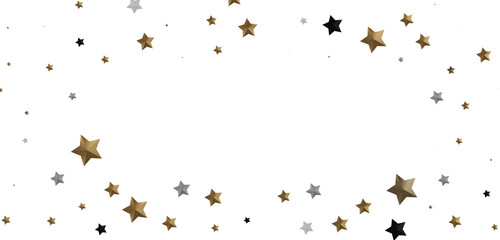 Enchanted Galaxy: Experience the Splendor of a 3D Gold Stars Shower