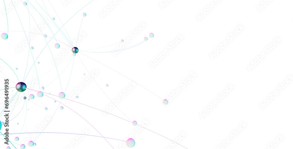 Aufkleber Abstract digital background of points and lines. Glowing plexus. Big data. Network or connection.