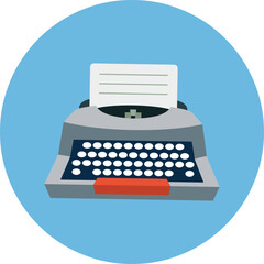 typewriter with paper. electronic icon vector, electronics icon png transparent, electronic vector symbols, electronics icon images.