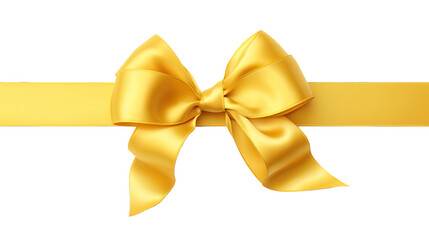 Golden gift bow and ribbon isolated on transparent background. Detailed decoration elements for Christmas, birthday, Valentine’s Day, Women’s, Mothers’ Day, and other celebrations.