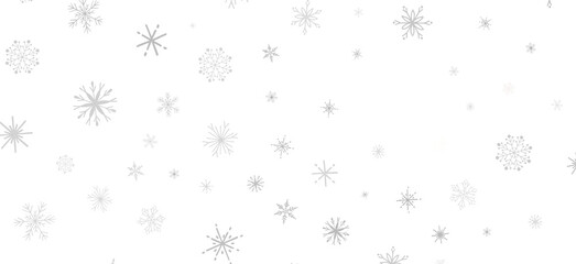 Festive Snow Drift: Captivating 3D Illustration of Descending Christmas Snowflakes