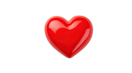 Red heart isolated on transparent background. Happy Valentine's day greeting template.