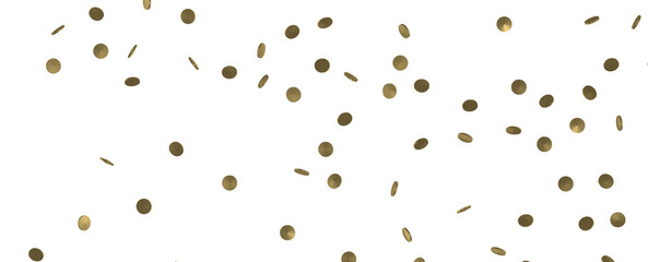 Sprinkle of Success: Spectacular 3D Illustration Showcasing Cascading Gold Confetti