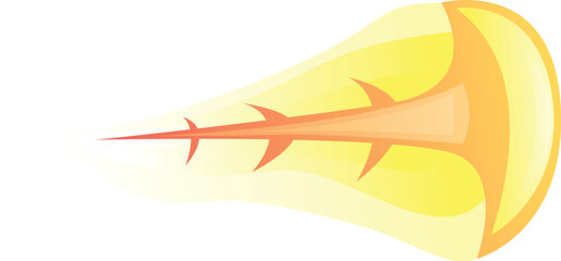 Power laser beam icon cartoon vector. Light gaming. Bolt cosmos shot