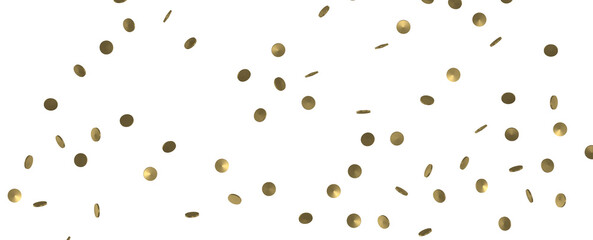 Enchanting Delight: Spectacular 3D Illustration Showcasing Enchanting Gold Confetti