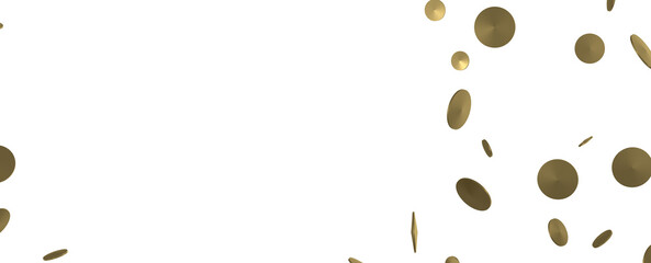 Enchanting Delight: Spectacular 3D Illustration Showcasing Enchanting Gold Confetti