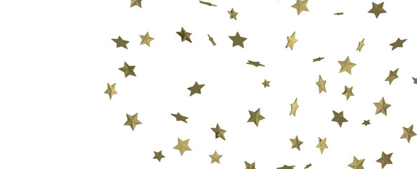 Heavenly Showers: 3D Gold Stars Rain Illustration Transcends Imagination