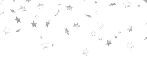 Obraz premium Silver stars falling from the sky. Abstract arc background. Glitter pattern for banner.