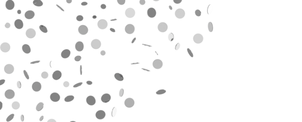 Glorious Cascade: Exquisite 3D Illustration of Glowing silver Confetti