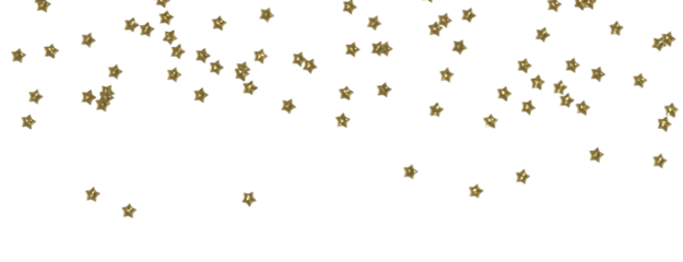 Gleaming Celestial Display: 3D Gold Stars Rain Illustration Mesmerizes