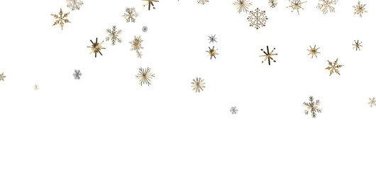 Festive Snow Drift: Captivating 3D Illustration of Descending Christmas Snowflakes