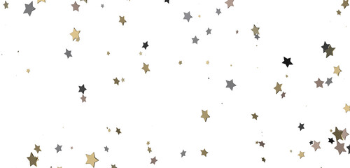 Obraz premium Cosmic Overture: Step Into the Allure of a 3D Gold Stars Rainfall