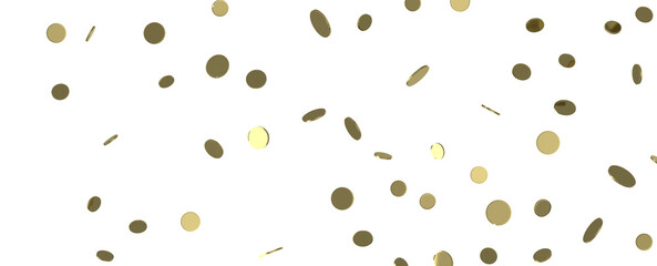 Sparkling Jubilation: Breathtaking 3D Illustration of Sparkling Gold Confetti Celebration