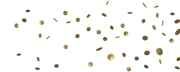 Sparkling Jubilation: Breathtaking 3D Illustration of Sparkling Gold Confetti Celebration