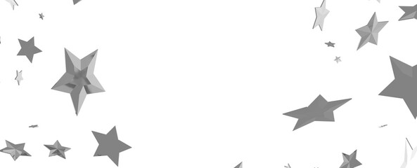Silver stars falling from the sky. Abstract arc background. Glitter pattern for banner.