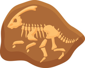 Sediment dinosaur fossil icon cartoon vector. Mud layer soil. Nature stone remains