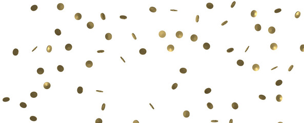Sparkling Jubilation: Breathtaking 3D Illustration of Sparkling Gold Confetti Celebration