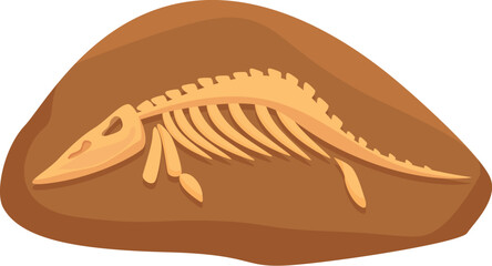 Ground dinosaur sediment icon cartoon vector. Learning biology. Soil mud layer © nsit0108