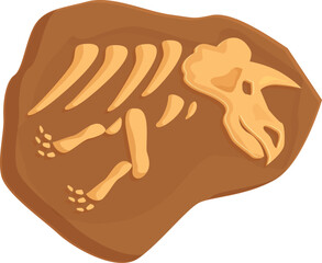Terrain dinosaur icon cartoon vector. Ground fossil. Layer mud biology