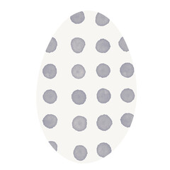 Blue Dotted Watercolor Easter Egg