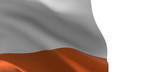  3d rendering of a Poland flag