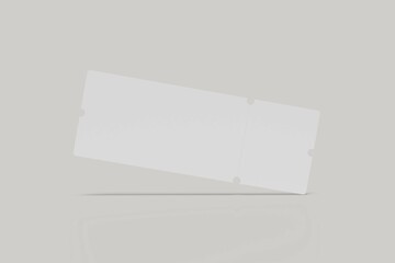 Blank ticket for mockup design