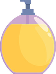 Fruit bottle soap icon cartoon vector. Water wash dispenser. Pump liquid