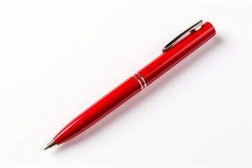 red pen on a white background