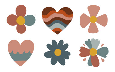Abstract hearts vector clipart. Valentine's day vector clipart.