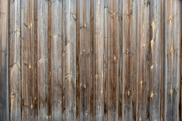 Wall background made of wooden planks characterized by weather and wind
